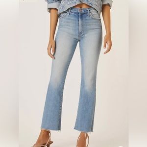 MOTHER The Hustler High-Rise Ankle Fray Crop Jeans NWT 27
